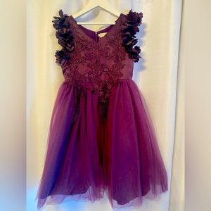 BIANCA DRESS EGGPLANT - Size 10 Trish Scully